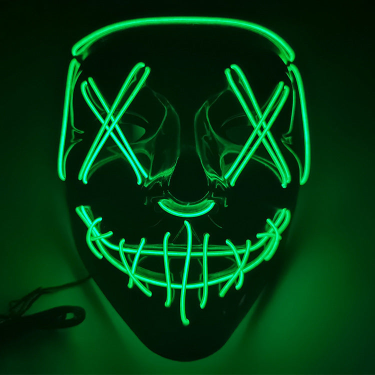 Step into the e-commerce Halloween black V word vendetta luminous mask handmade in stock wholesale ghost step dance cold light mask