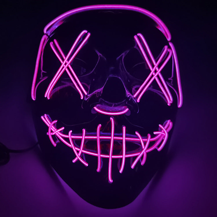 Step into the e-commerce Halloween black V word vendetta luminous mask handmade in stock wholesale ghost step dance cold light mask