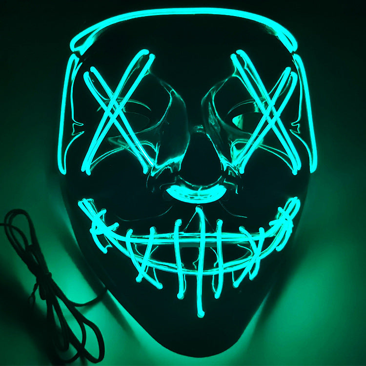 Step into the e-commerce Halloween black V word vendetta luminous mask handmade in stock wholesale ghost step dance cold light mask