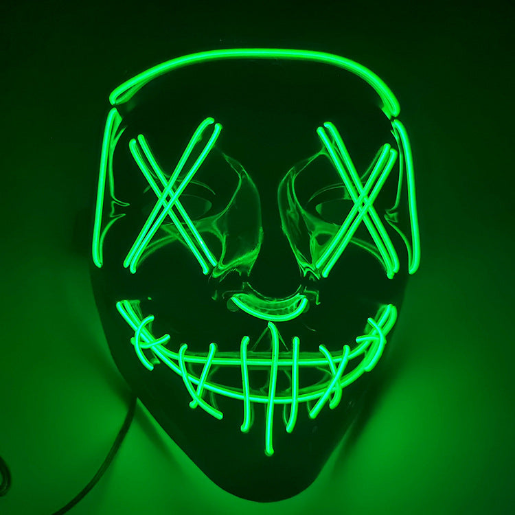 Step into the e-commerce Halloween black V word vendetta luminous mask handmade in stock wholesale ghost step dance cold light mask