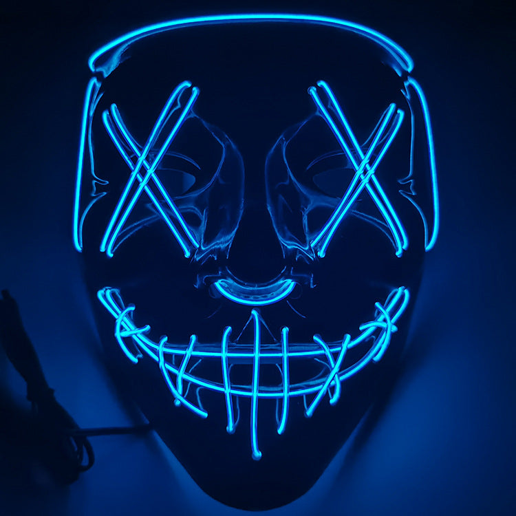Step into the e-commerce Halloween black V word vendetta luminous mask handmade in stock wholesale ghost step dance cold light mask