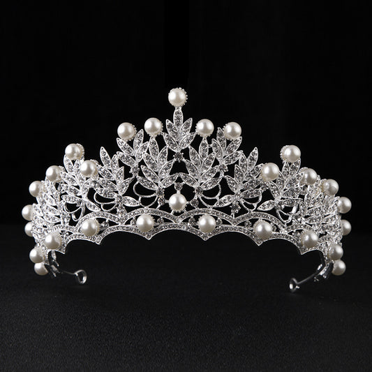 Bridal Crown Large Korean Wedding Headwear Rhinestone Crown Headwear Bride Yiwu Factory Wholesale