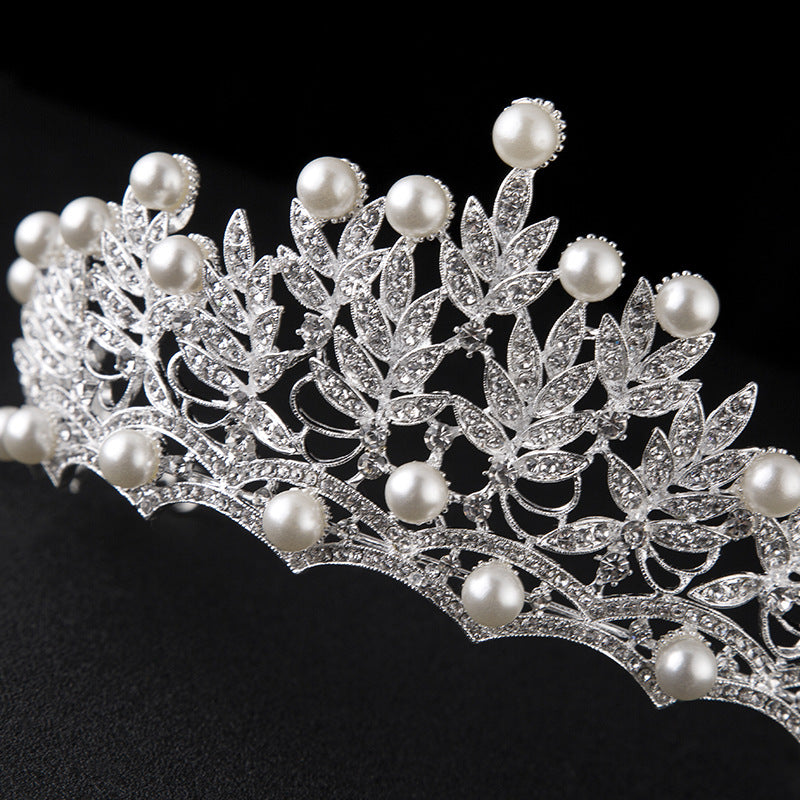 Bridal Crown Large Korean Wedding Headwear Rhinestone Crown Headwear Bride Yiwu Factory Wholesale