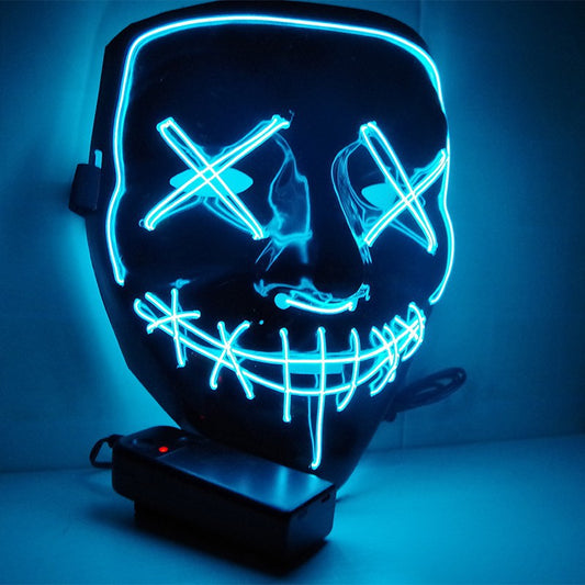 Step into the e-commerce Halloween black V word vendetta luminous mask handmade in stock wholesale ghost step dance cold light mask