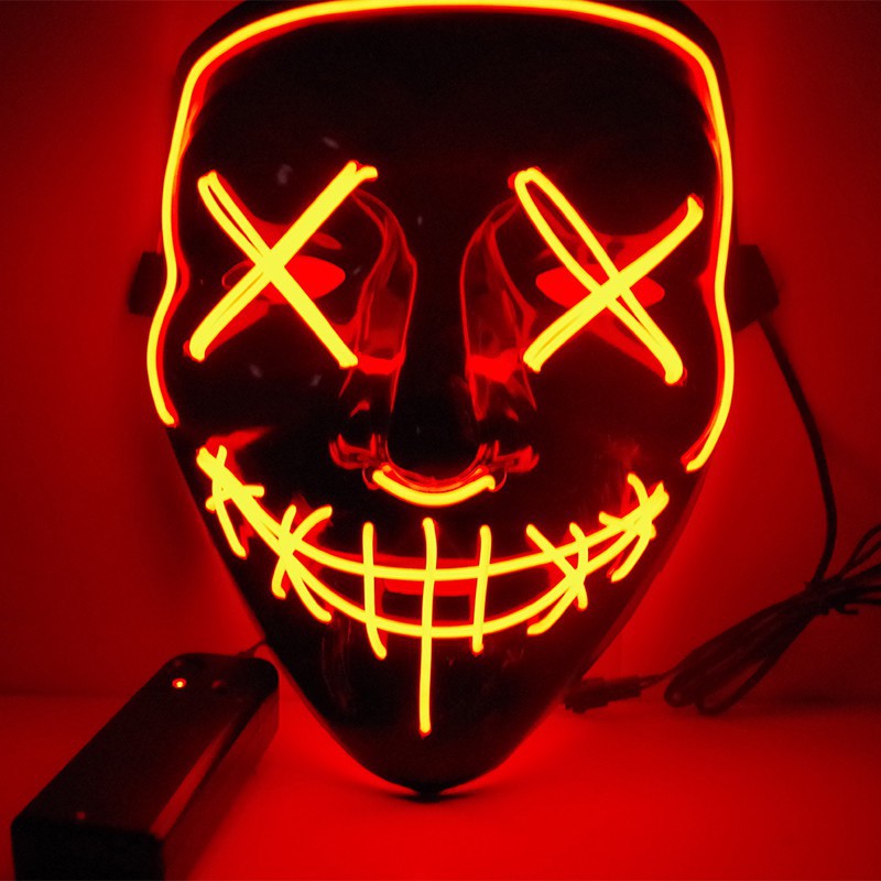 Step into the e-commerce Halloween black V word vendetta luminous mask handmade in stock wholesale ghost step dance cold light mask