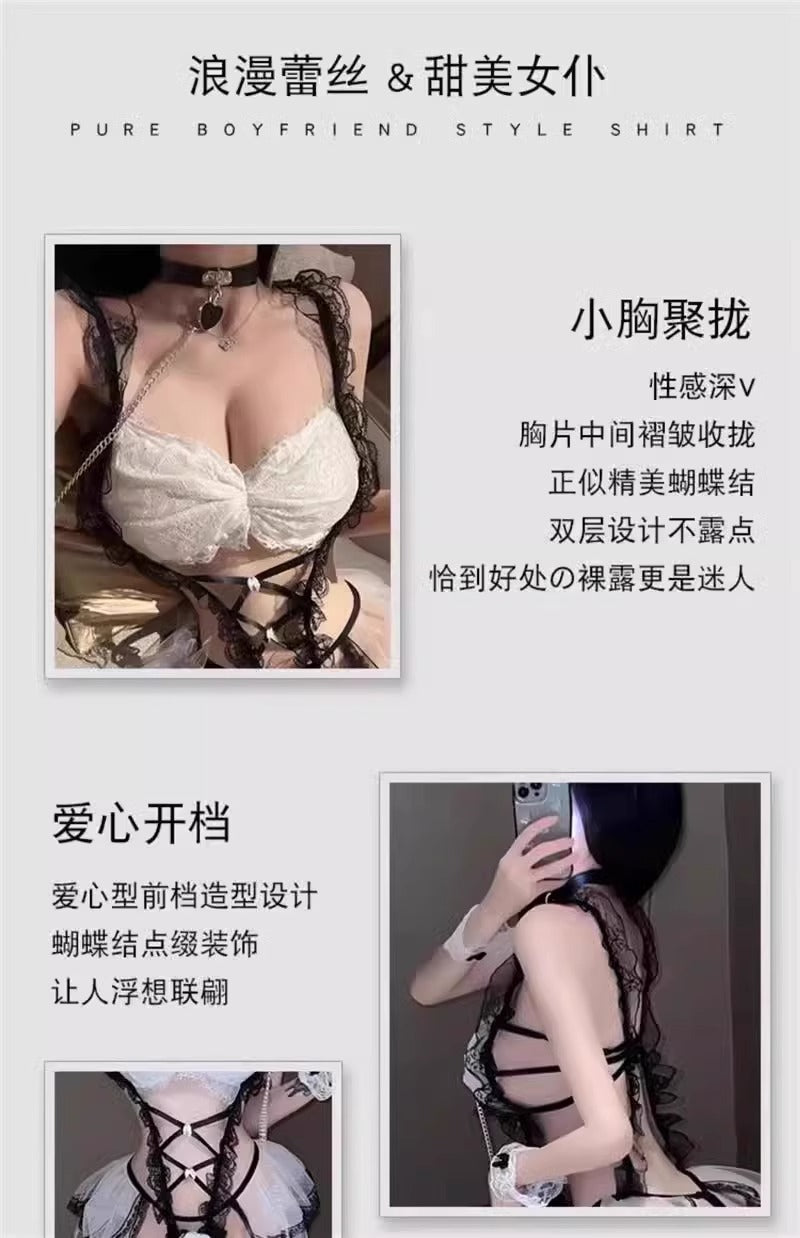 Maid cos Costume Fun Sexy Nightgown Advanced Nightgown Qqny Temptation Passion Jumpsuit Hot Free