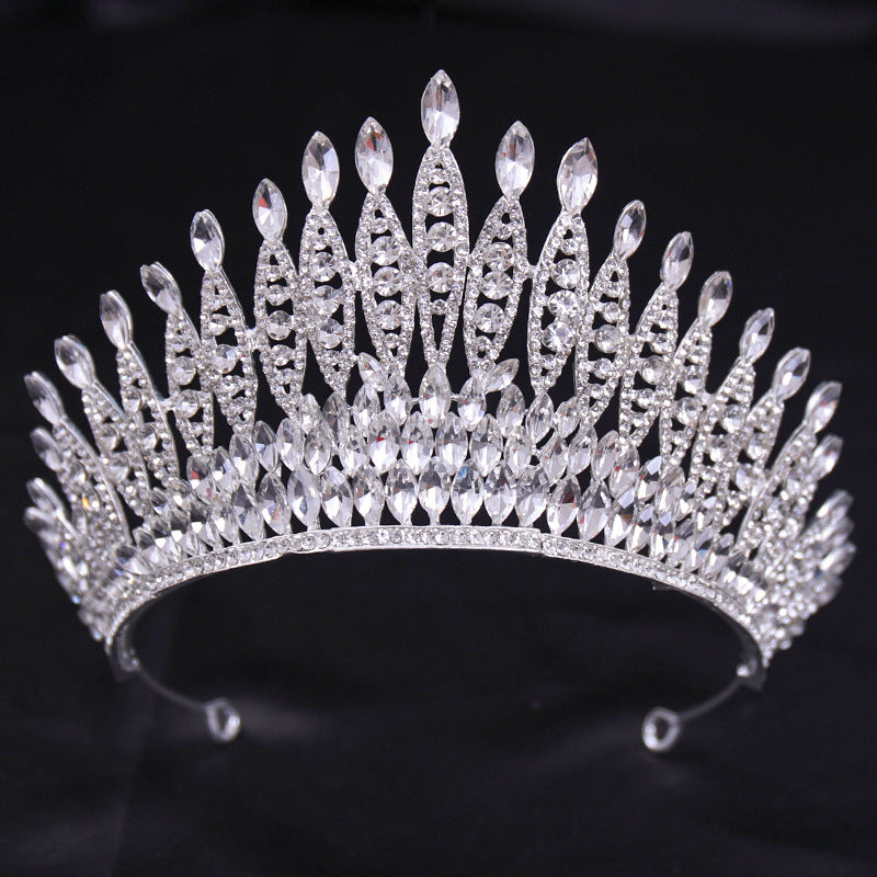 Bridal Wedding Dress White Wedding Dress Crown Baroque Hair Accessories Aliexpress Ladies Adult Crown Tiara Silver White