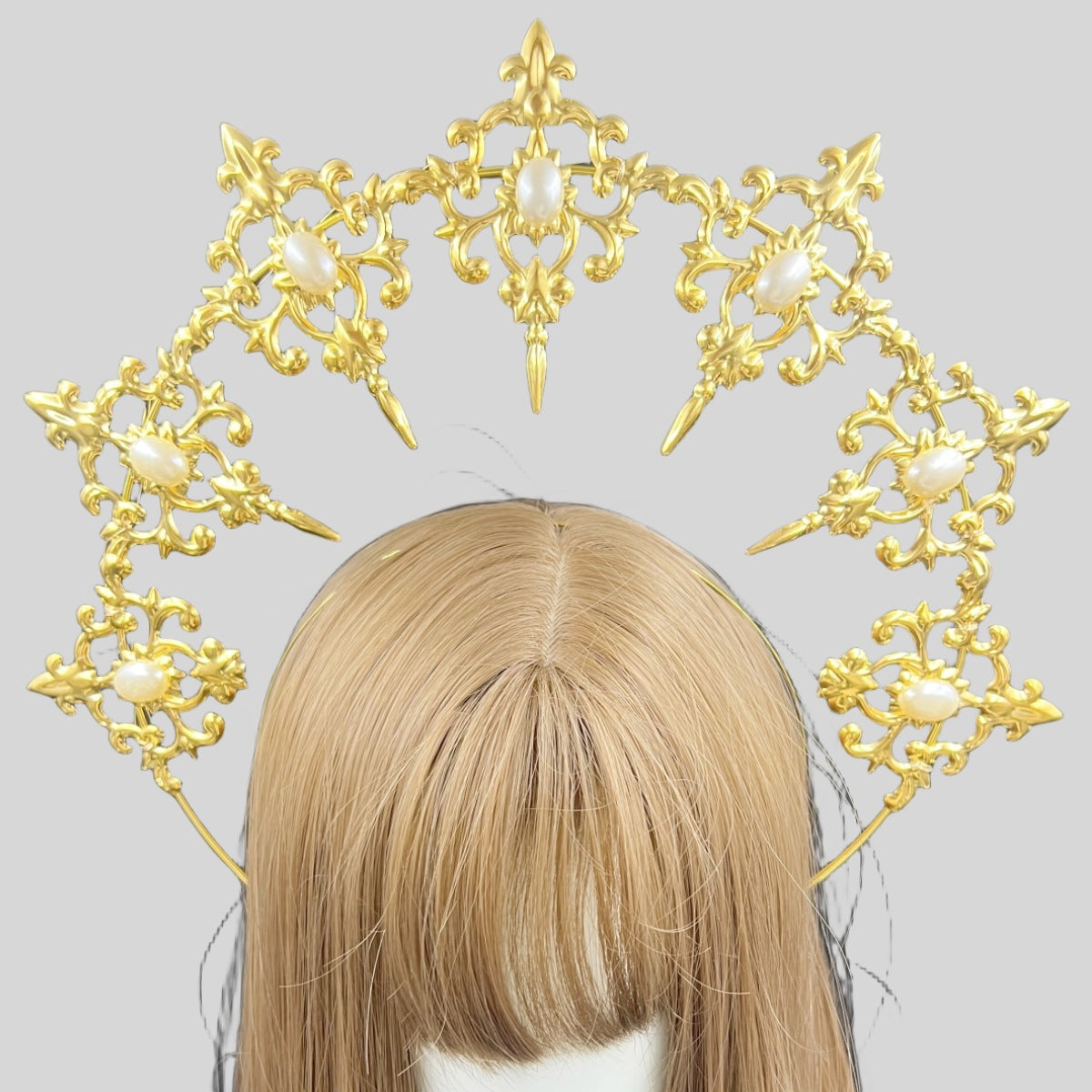 LOLITA Lolita Our Lady Halo Crown Dark Gothic Hair Accessories Dress Up Exaggerated Catwalk Performance Headwear