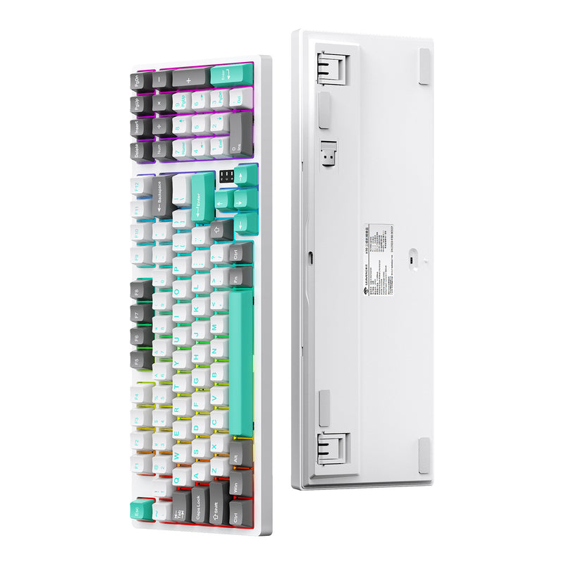 Cracked K98 Customized Mechanical Keyboard E-Sports Office Game Hot-Swappable Rgb Wireless Bluetooth Three-Mode Keyboard