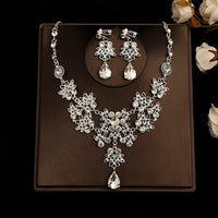 Bridal headdress suit hair accessories crown headband earrings wedding Korean wedding necklace jewelry wedding accessories wholesale