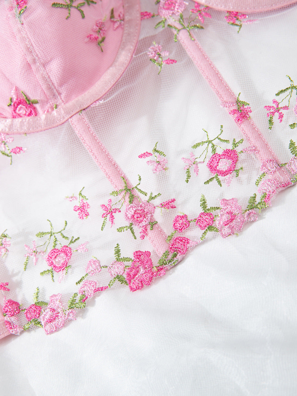 Cross-border Explosions Embroidered Floral Small Sling Fishbone Three-breasted Adjustable Corset Jacket INS Style