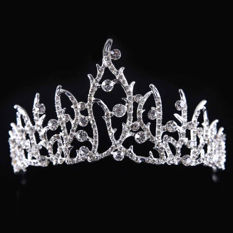 Bridal Wedding Dress White Wedding Dress Crown Baroque Hair Accessories Aliexpress Ladies Adult Crown Tiara Silver White