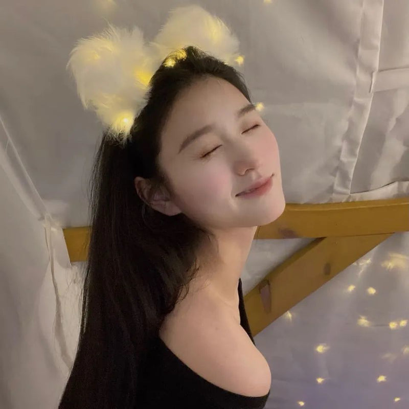 Cute Fox Ear Hairband Plush Cat Hairpin Cyber Celebrity Super Fairy Girl Sweet cos Fox Headband Hair Accessories