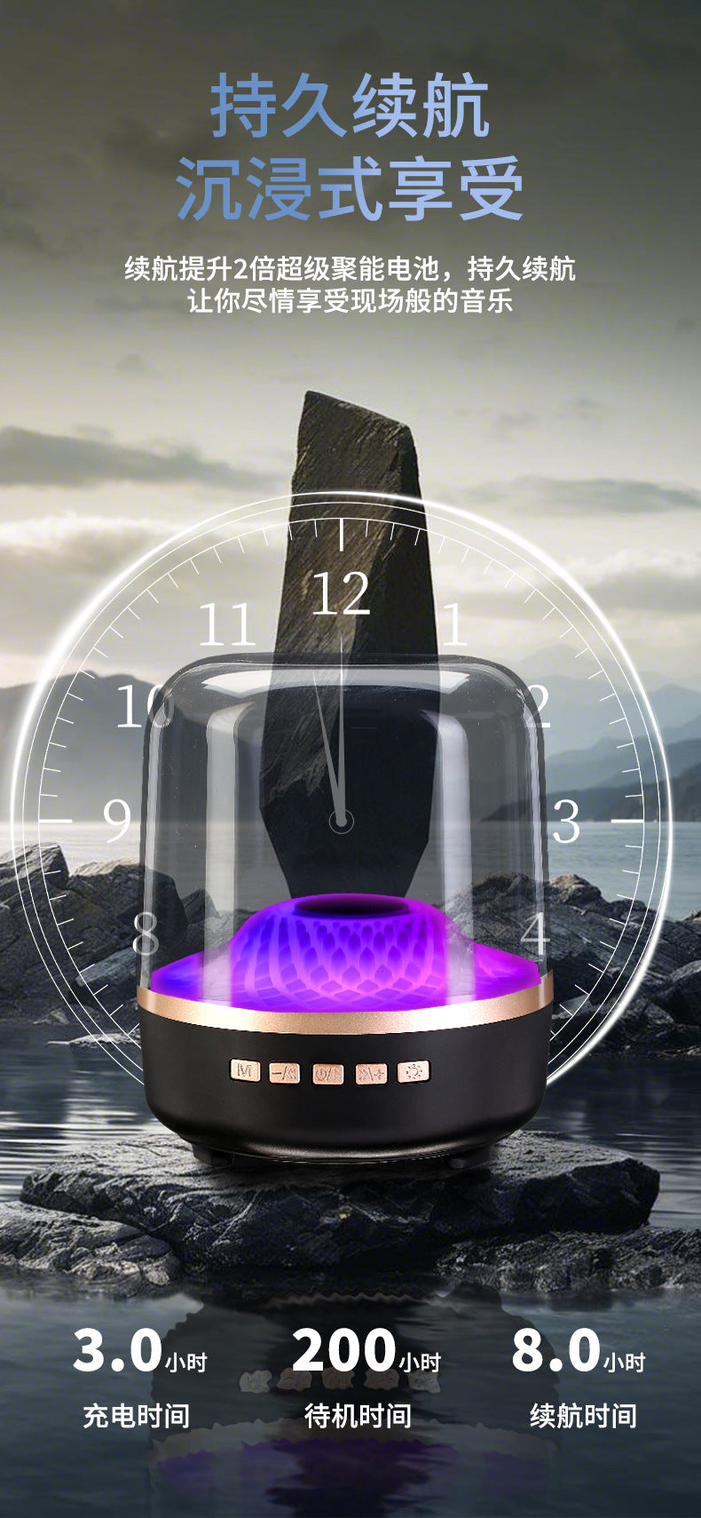 Fully Certified Cross-Border Popular V7 Harman Glass 4 Subwoofer Desktop Rgb Mini Card Wireless Bluetooth Speaker