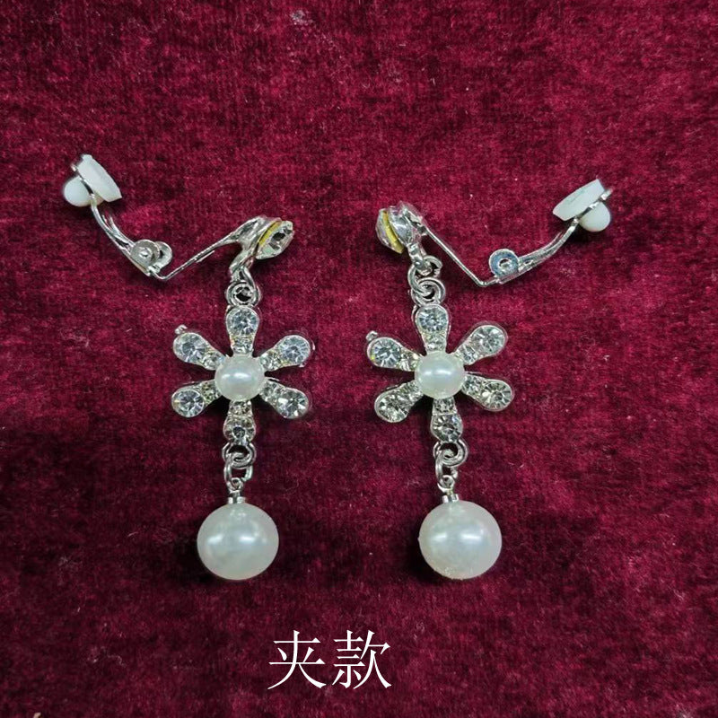Bridal headdress suit hair accessories crown headband earrings wedding Korean wedding necklace jewelry wedding accessories wholesale