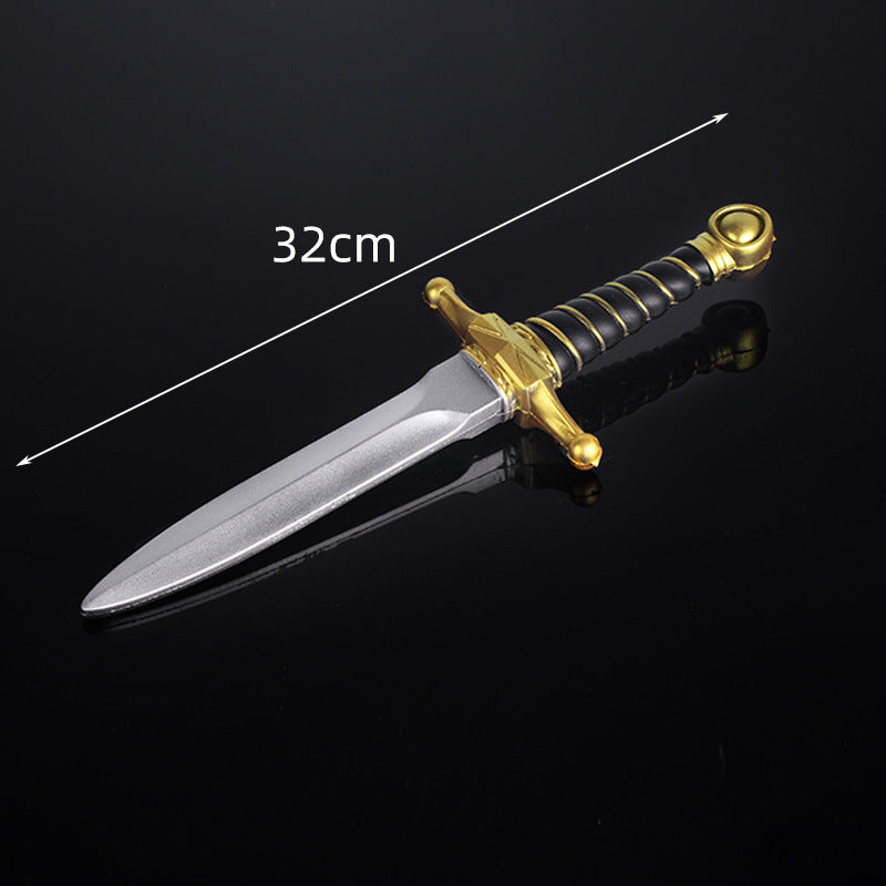 Zhushengda Halloween Mini Toy Sword Set Realistic Weapon Toy Knife Pu Soft Rubber Material Props