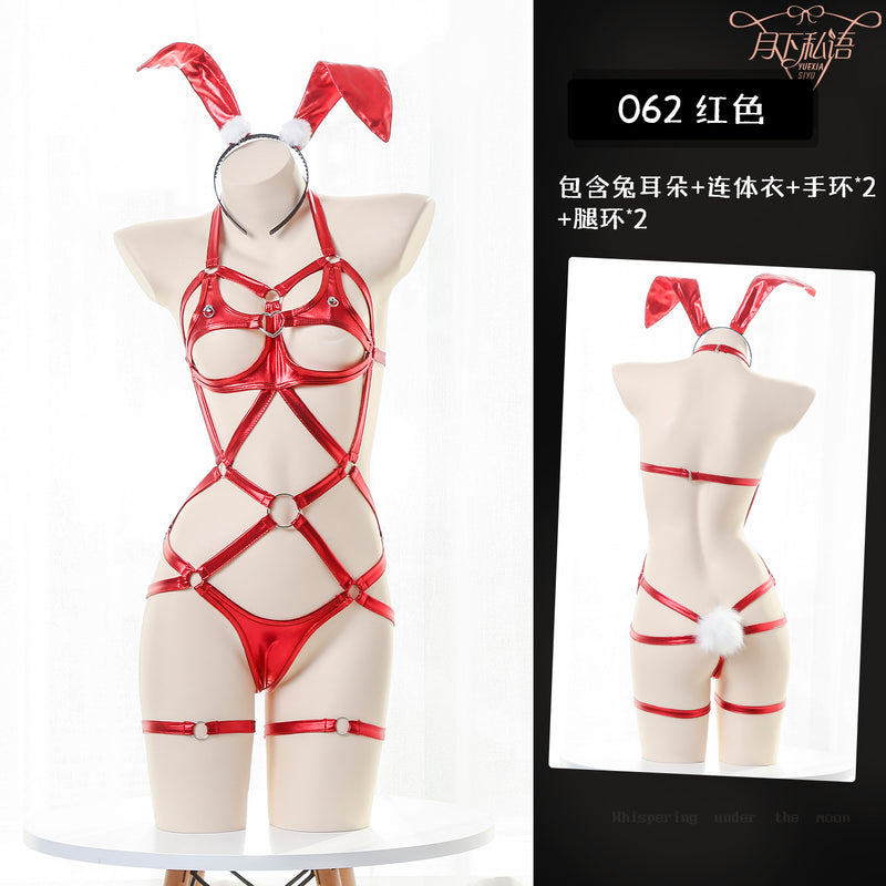 Under the Moon Whispers Sexy Underwear Hollow Bundle SM Three-point Passion Suit Tease Bunny Uniform High Quality