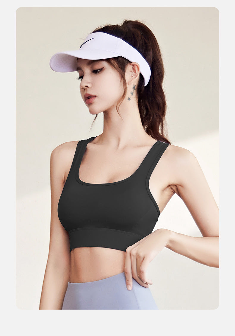 Juyitang Women Shockproof Push up Nude Feel Yoga Running Fitness High Strength Sports Underwear