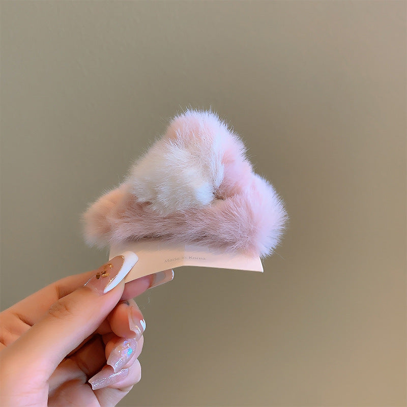 Bow cat ears plush headband face washing hair pressing non-slip headband sweet cute hair bundle children hairpin headdress