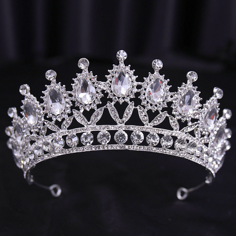 Bridal Wedding Dress White Wedding Dress Crown Baroque Hair Accessories Aliexpress Ladies Adult Crown Tiara Silver White