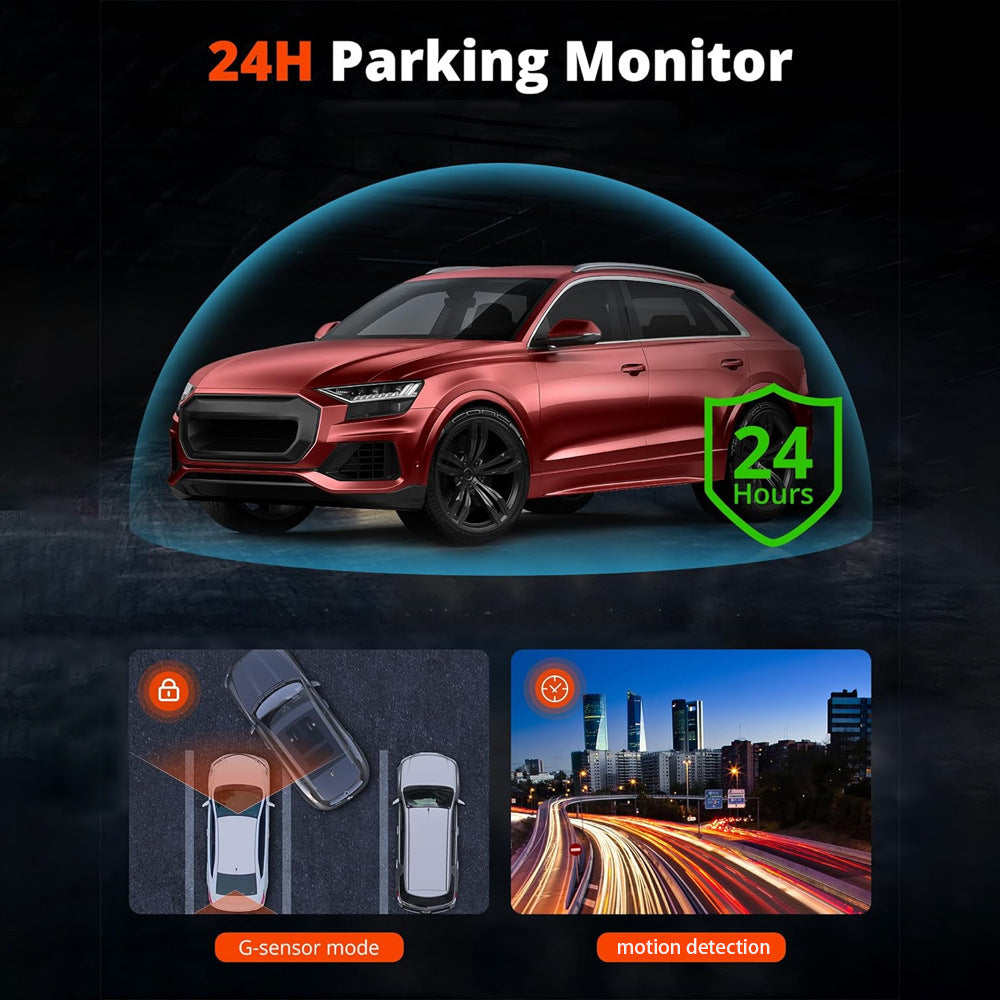 Cross-Border 2025 Driving Recorder with Front 4K and Rear 1080P Wifi Dual Recording, Night Vision, Adas, Gps, Dual Cameras