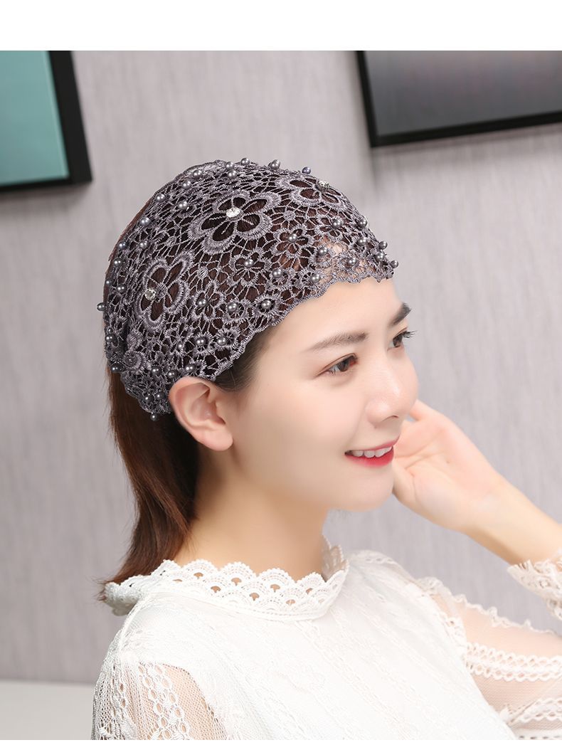 Cross-border Explosions Hollow Hair Band Nail Beads Shake Voice Internet Celebrity Wide-brim Pressing Hair Covering White Hair Headband Female Headwear Headband Hair Band