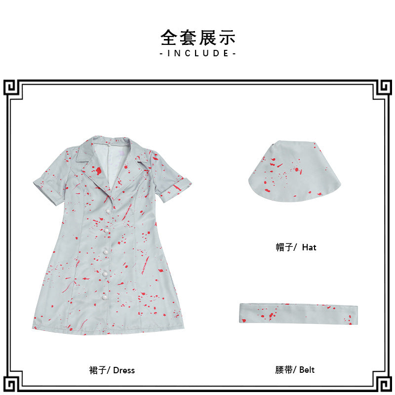 Silent Hill 2RE Female Nurse Cos Clothing Silent Hill Re-plate Horror Zombie Nurse Secondary cosplay Clothing