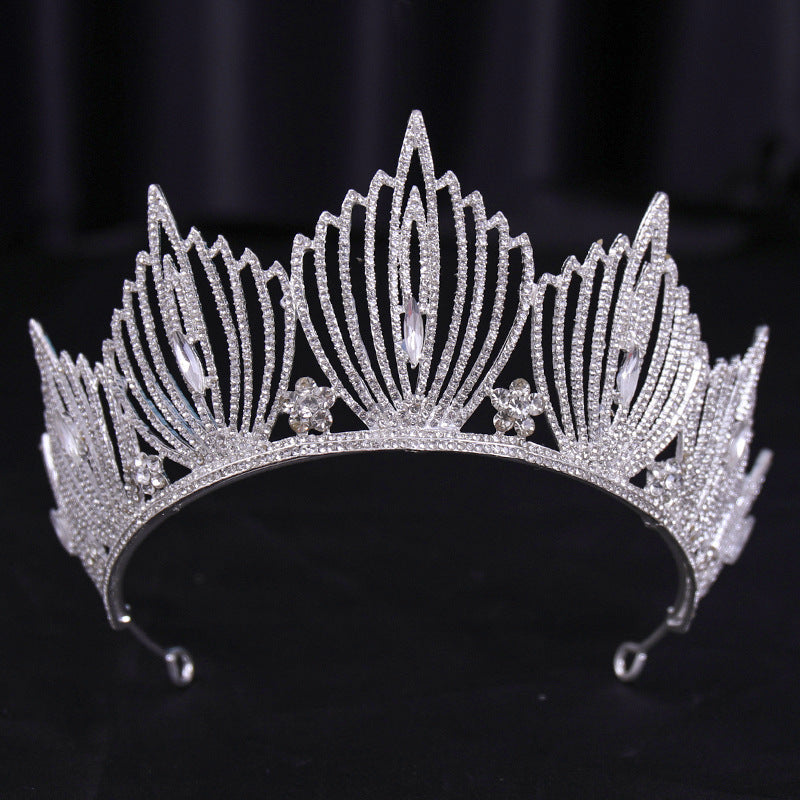 Bridal Wedding Dress White Wedding Dress Crown Baroque Hair Accessories Aliexpress Ladies Adult Crown Tiara Silver White