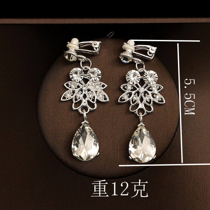 Bridal headdress suit hair accessories crown headband earrings wedding Korean wedding necklace jewelry wedding accessories wholesale