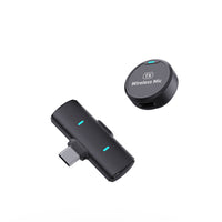 The new adsorption type one drag two wireless collar clip microphone round live mobile phone photography magnetic collar clip radio microphone