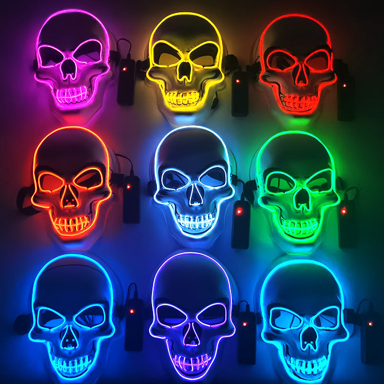Step into the e-commerce Halloween black V word vendetta luminous mask handmade in stock wholesale ghost step dance cold light mask