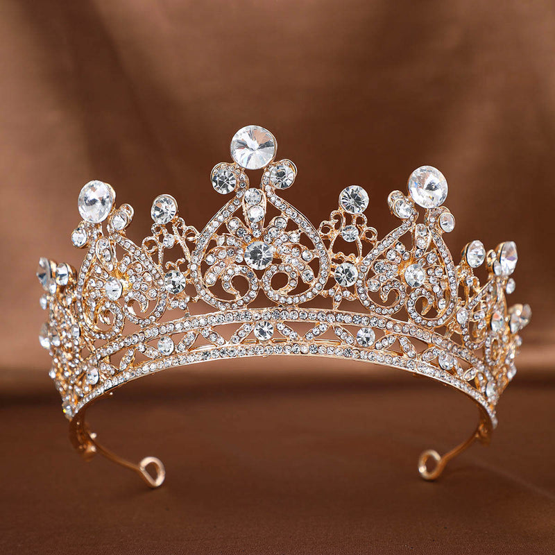 Foreign Trade Hot Rhinestone Crown Headwear European Bride Alloy Crown Hair Accessories Baroque Dress Makeup Accessories