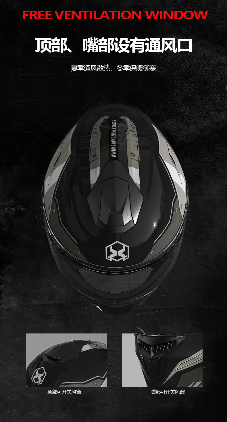 Foreign Trade Motorcycle Helmet Men's Face Helmet Four Seasons Universal Electric Vehicle Women's Motorcycle Half Helmet Winter Warm Safety Helmet