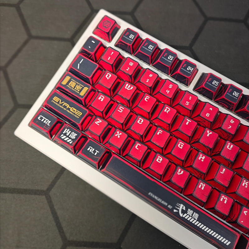 Gundam Comic Hundred Mixed Lamp Key Cap Original Height 136 Key Full Set Classic Simple Mechanical Keyboard Key Cap Key Meow
