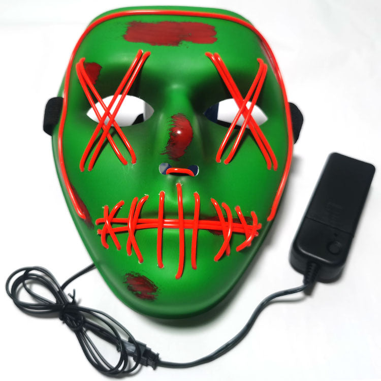 Step into the e-commerce Halloween black V word vendetta luminous mask handmade in stock wholesale ghost step dance cold light mask