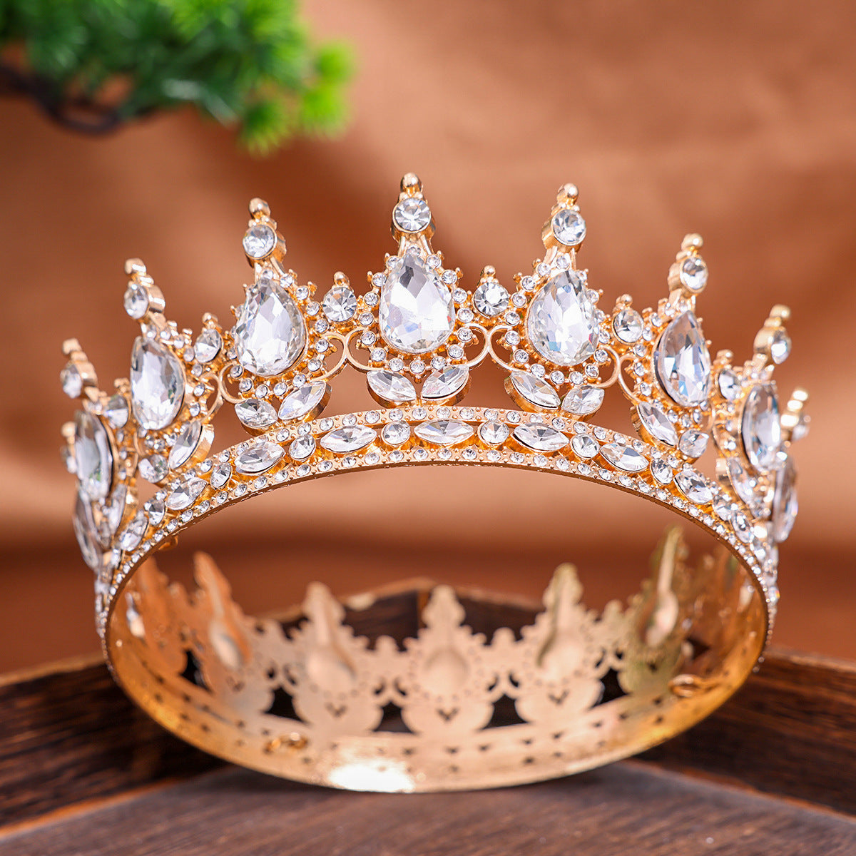 【Small Batch Customization】Cross-Border Halloween Crown Headpiece Wedding Crown Accessories Birthday Hair Crown Hair Accessories Updo