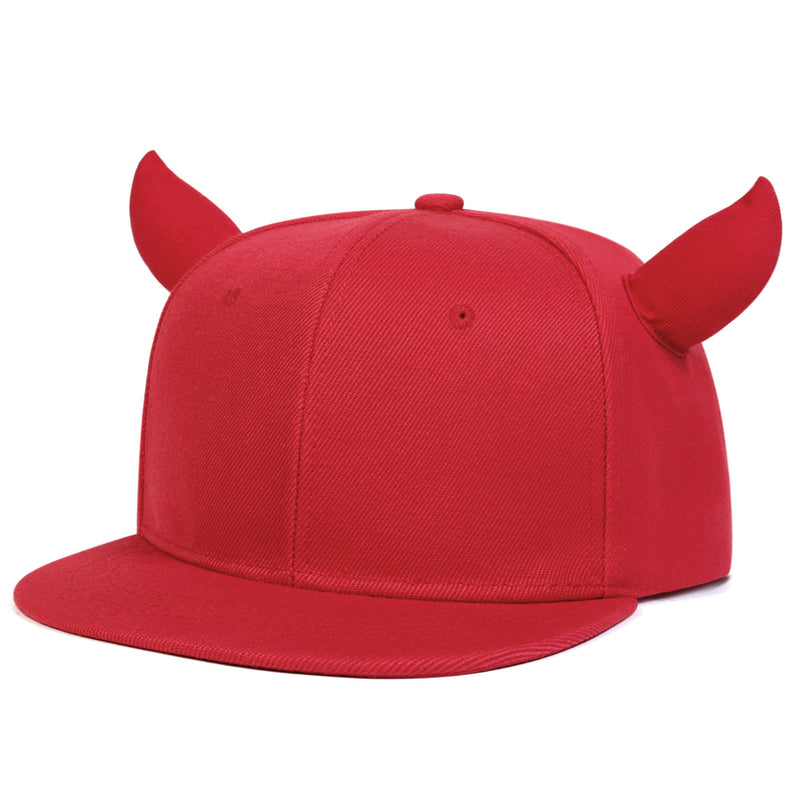 New parent hat baseball hat cartoon baseball cap flat along hip hop hat light plate horn hat