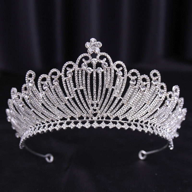 Bridal Wedding Dress White Wedding Dress Crown Baroque Hair Accessories Aliexpress Ladies Adult Crown Tiara Silver White