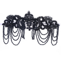Original Design Light Luxury Full Diamond Tassel Crown Crystal Headband Heavy Industry Women's Ball Hair Accessories Wide Side Headband
