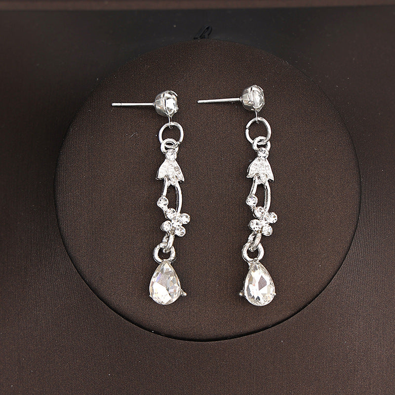 Bridal headdress suit hair accessories crown headband earrings wedding Korean wedding necklace jewelry wedding accessories wholesale