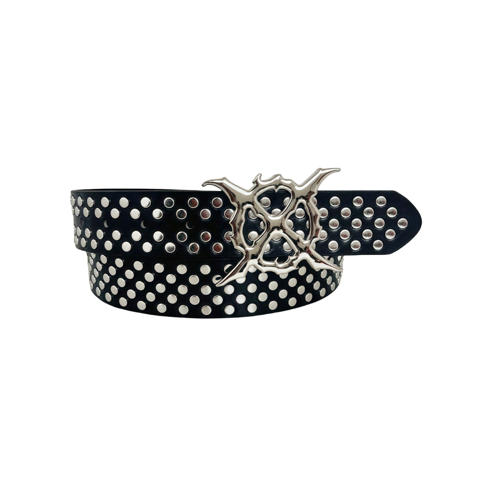 Big Skull Hip Hop Alloy Rivet Square Beads Pyramid Distinctive Belt Women's All-match Decorative High-grade Sense Belt