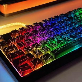 Gundam Comic Hundred Mixed Lamp Key Cap Original Height 136 Key Full Set Classic Simple Mechanical Keyboard Key Cap Key Meow