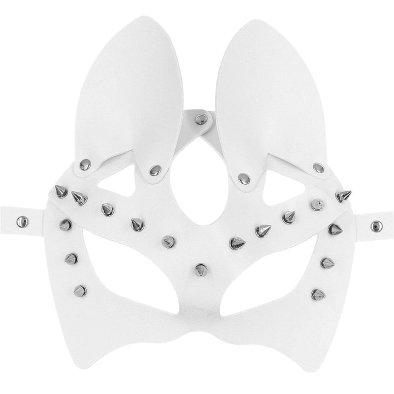 Sexy PU Punk New Halloween Queen Party Nailing Cat Face Mask Nightclub Prom Dress Up Mask
