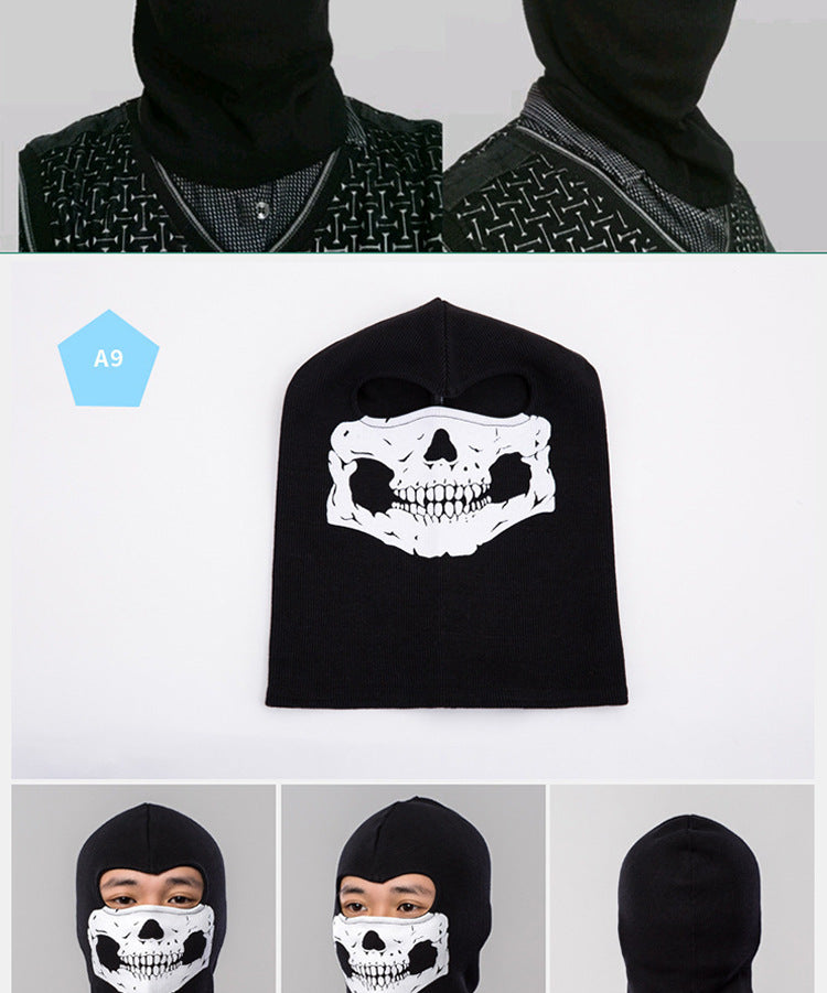 Cross-border manufacturers Halloween cs headgear call of duty personality ghost headgear windproof warm riding headgear mask