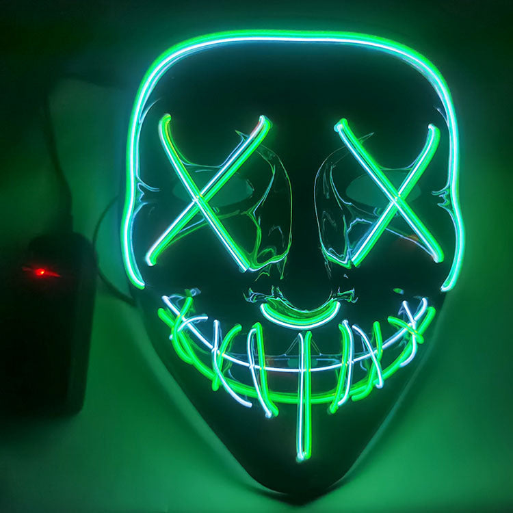 Step into the e-commerce Halloween black V word vendetta luminous mask handmade in stock wholesale ghost step dance cold light mask
