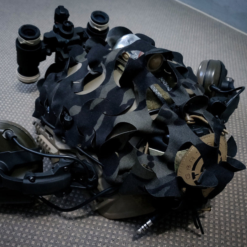 Fast Tactical Helmet Helmet Cover Army Fans CS Games Field Equipment 3D Tactical Helmet Camouflage Cloth Dark Camouflage