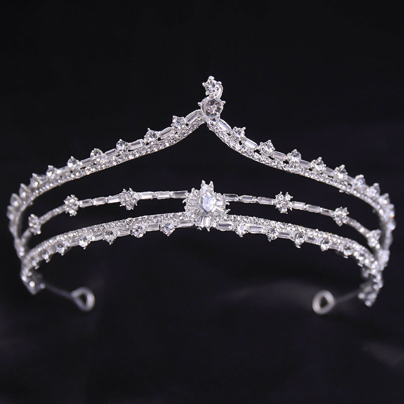 Bridal Wedding Dress White Wedding Dress Crown Baroque Hair Accessories Aliexpress Ladies Adult Crown Tiara Silver White