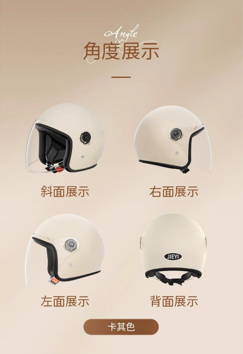 helmet 3c certification electric car men and women four seasons universal battery motorcycle safety helmet winter warm half helmet
