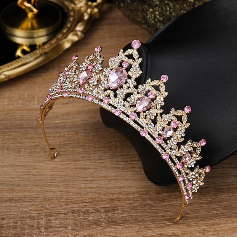 Children's Crown Headband Girls Princess Birthday Gift Crown Temperament Headband Hair Accessories Wedding Crystal Fashion Accessories