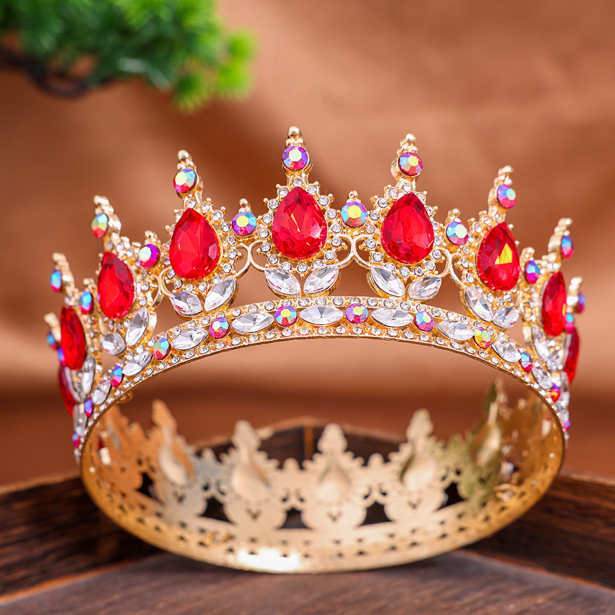【Small Batch Customization】Cross-Border Halloween Crown Headpiece Wedding Crown Accessories Birthday Hair Crown Hair Accessories Updo